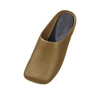 Four Shoes Square Head Design Women's Shoes Fashionable Outside Wear High Value Flat Four Can Be Worn Soft Sole Not Tired Feet Long Hooded Robes Zip up for Women with Slippers (Beige, 6)