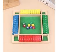 Four Sided 10 Numbers Shut The Box Board Game Set Dice 4 Players Party Number Game Board Games for Adults Families