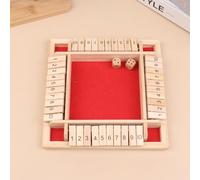 Four Sided 10 Numbers Shut The Box Board Game Set Dice 4 Players Party Number Game Board Games for Adults Families