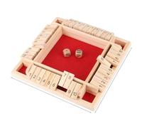Four Sided 10 Numbers Shut The Box Board Game Set Dice Party Club Drinking Games For 4 Players Party Number Game Board Games