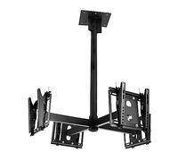 Four Sided Ceiling TV Mount Bracket, 32-55 Inch Full Motion - 4 Movement Flat/Curved Screen Bracket, Holds Up to 150kg/330lbs