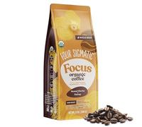 Dark Roast Whole Bean Coffee from Four Sigmatic | Fair Trade Gourmet Coffee Beans with Lion's Mane & Chaga Mushrooms | Nootropic Mushroom Coffee