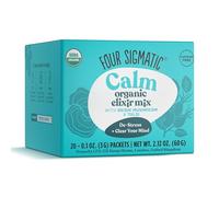 Four Sigma Foods Reishi Mushroom Elixir, Organic Reishi Mushroom Powder with Tulsi & Mint, Support Stress & Sleep, Decaf, Pack of 20