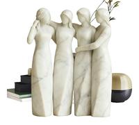 Four Sisters Statue - Home Decoration Friendship Ornament | Figurine Sculpture Gift for Best Friends | Collectible Display for Bookcase Window Sill Bookshelf Cabinet Bedside Study Bedroom Room