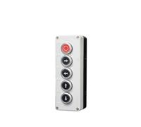 Four-speed and five-speed control box with button switch 24V/220V with emergency stop button industrial switch waterproof box(Ivory)