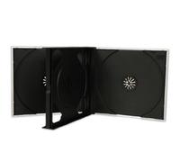 Four Square Media 1 X CD DVD 4 way Jewel Cases 25mm for 4 Disc with Black Tray Pack of 1