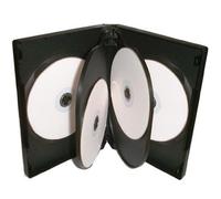 Four Square Media 1 X CD DVD/BLU RAY 22mm Black DVD 6 Way Case for 6 Disc - Pack of 1