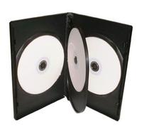 Four Square Media 10 X CD DVD/BLU RAY 14mm Black DVD 4 Way Case for 4 Disc - Pack of 10