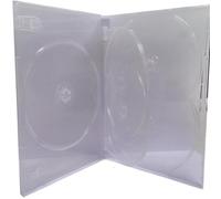 Four Square Media 10 X CD DVD/BLU RAY 14mm Clear DVD 5 Way Case for 5 Disc - Pack of 10