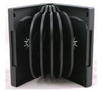 Four Square Media 10 X CD DVD/BLU RAY 39mm Black DVD 12 Way Case for 12 Disc - Pack of 10