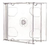 Four Square Media 10 X CD DVD Double Jewel Cases 10.4mm for 2 Disc with Clear Tray - Pack of 10