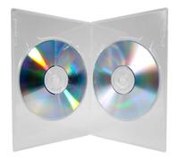 Four Square Media 10 X Double Slimline DVD Clear Case 7mm Spine - Pack of 10