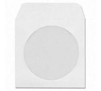 Four Square Media 2000 CD Paper Sleeves White with Window and Flap - 2000 pack
