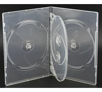 Four Square Media 5 X CD DVD/BLU RAY 14mm Clear DVD 4 Way Case for 4 Disc - Pack of 5