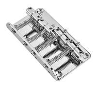 Four String Bass Bridge, Professional Metal Four String Bass Bridge 4 String Electric Bass Bridge for 4 String Precision Bass Jazz Bass Guitar (Silver)