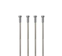 Four T-end Stainless Steel/Nylon Cables for Picture Hanging Systems (Stainless Steel, 59in)