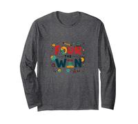 Four The Win: Playful Birthday for 4 Year Old Kids Long Sleeve T-Shirt, Adult Unisex, Dark Heather Grey, M