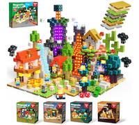 Four Themes Magnetic Blocks with 8 Baseplate Light Blocks - Magnet Toys for Kids, Magnetic Building Blocks Cubes, Stacking Magnets, School STEM Kid Toys Birthday Gifts for Boys Girls Age 3+ Years Old