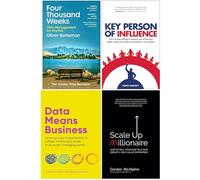 Four Thousand Weeks, Key Person of Influence, Data Means Business, Scale Up Millionaire 4 Books Collection Set