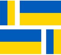 Four Ukraine Flag Vinyl Stickers for Cars, Bikes, Laptops and Suitcases