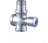 Four Way Brass Flush Valve for Squat Toilet with Automatic Delay(small) | Bronze Brass Four Way Flush Valve Automatic delay Closing for Squat Toilet Wall Floor Mount Fitting