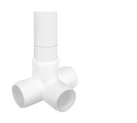 Four Way PVC Pipe Fittings Connectors, Furniture Grade Side Outlet Tee Elbows for Water Plumbing and DIY Projects, Pure White High Gloss Grade for(25pvc (6 Points))