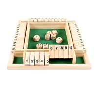 Four Way Shut the Box 10 Number Game Drinking Party Set Tabletop Games