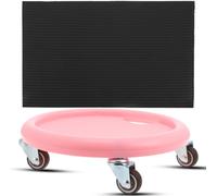Four Wheel Ab Roller for ABS with Knee Mat, Smooth Rotation | Exercise Roller for Abs, Plastic Build, Multi Directional Sliding, Home Training, Men and Women, Knee Mat Random Color