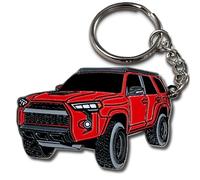 FOUR WHEEL BEAST 4Runner Accessories - Keychain 4 runner key chain key fob cover - 3rd 4th 5th gen mods trd car accessories, Red, 2" x 1.3"