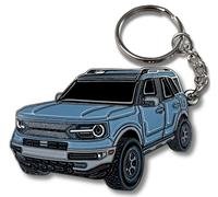 FOUR WHEEL BEAST Bronco Sport Keychain compatible with Ford Bronco Sport Accessories 2023 2024 4 door Car Key Chain Fob Cover, Area 51, 2" x 1.3"
