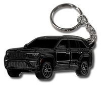 FOUR WHEEL BEAST Jeep Grand Cherokee Metal Keychain - Officially Licensed Jeep Accessories Key Chain Cool Merchandise (Black)
