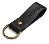 FOUR WHEEL BEAST Jeep Keychain Genuine Leather - Officially Licensed Key Chain Wrangler Gladiator Cherokee Jeep Accessories