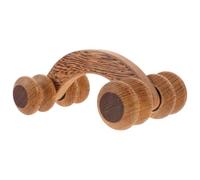 Four Wheel Handheld Massage Roller for Muscle Tension Relief Wood | Lightweight Wood Design, Breaks Tight Knots, for Physical Exercise, Calf Shoulders and Legs