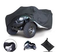 Four wheel outdoor vehicle cover made with 210D Oxford cloth, windproof and sunshade protection, elastic hem for secure fit on various models (220 * 98 * 106cm)
