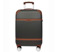 House of Leather Four Wheel Suitcase Hard Shell Luggage Expandable Sizes Deluxe Grey | Size: Cabin House of Leather Grey Cabin