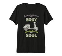 Four Wheels Move The Body Two Wheels Move Soul Scooter Rider Premium T-Shirt