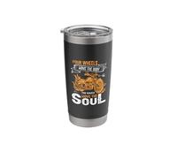 Four Wheels Move The Body, Two Wheels Move The Soul Moto Stainless Steel Insulated Tumbler