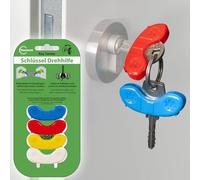 fouraces Key Turner Aid with Ergonomic Handle - 4-Pack, Large Grip, Added Leverage for Low Hand Strength, Arthritis Support, Elderly Daily Living Helper, Disability Accessory