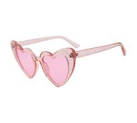 FOURCHEN Heart Shaped Sunglasses for Women,Vintage Cat Eye Mod Style Retro Kurt Cobain Glasses