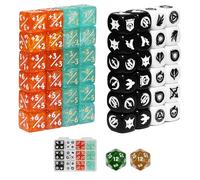 FourDragons 50 Pieces 12mm MTG Abilities Keywords Icon Creature Stats Life Counters Dice Set with Box, MTG +1/+1 Buff Life Tokens Mini Dice for Magic The gatering TCG CCG Magic Card Games Accessories