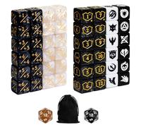 FourDragons 50 Pieces MTG Dice Counters Abilities Keywords CCG Creature Stats Counter +1/+1 Buff Life Tokens Dice Set for Magic Cards, Compatible with MTG, TCG, Card Games Accessories