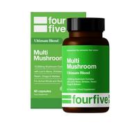 fourfive Multi Mushroom Supplement (10000mg) Ultimate Blend with Reishi, Lion's Mane, Chaga, Maitake & Shiitake, Optimum Daily Dose - 60 Capsules