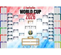 FourFourTwo World Cup 2026 Wall Chart - The Ultimate World Cup Countdown Poster, Gift for Football Fans, Giant A1 Wall Chart, Amazon Exclusive - Tournament Edition