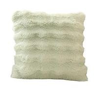 Fouriding Faux Fur Fleece Square Throw Pillow 19Inch,Soft Warm Bubble Faux Plush Pillows Cushions for Sofa Room Bed Chair Floor Decorative (50cm, Green)