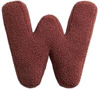 Fouriding Plush Letter Pillows English Alphabet Cute Throw Pillows Room Couch Decorative Cushion for Kids Room Sofa Bed Floor Car Decorative (W)
