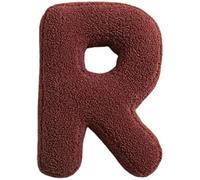 Fouriding Plush Letter Pillows English Alphabet Cute Throw Pillows Room Couch Decorative Cushion for Kids Room Sofa Bed Floor Car Decorative (R)