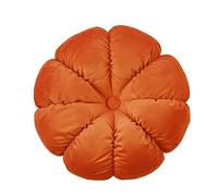 Fouriding Round Flower Throw Pillow 45cm Velvet Petal Pillow Cushion Floor Pillows for Living Room Sofa Bed Chair Floor Car Home Decoration (Orange)