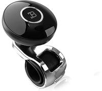 Fouring BL Steering Wheel Knob Spinner - Universal Non-Slip Fit, ABS & Premium High Gloss Chrome Plated Finish Suicide Knob with Metal Ball Bearing & Easy Installation (Black Glossy)