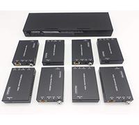 FOURKAY 1x8 HDMI Splitter over CAT6 4K60 60m Audio Extraction, Loop Out, IR | Incl 8 Receivers, RX powered over CAT6, Infra Red PassBack, EDID Switches, L/R Audio Extract, Splitter Extender, SP4K18E-60