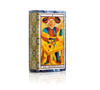 Fournier Tarot de Mareille, 78 Beautifully Illustrated Cards for Readings, Guidebook included, Blue, 12cm